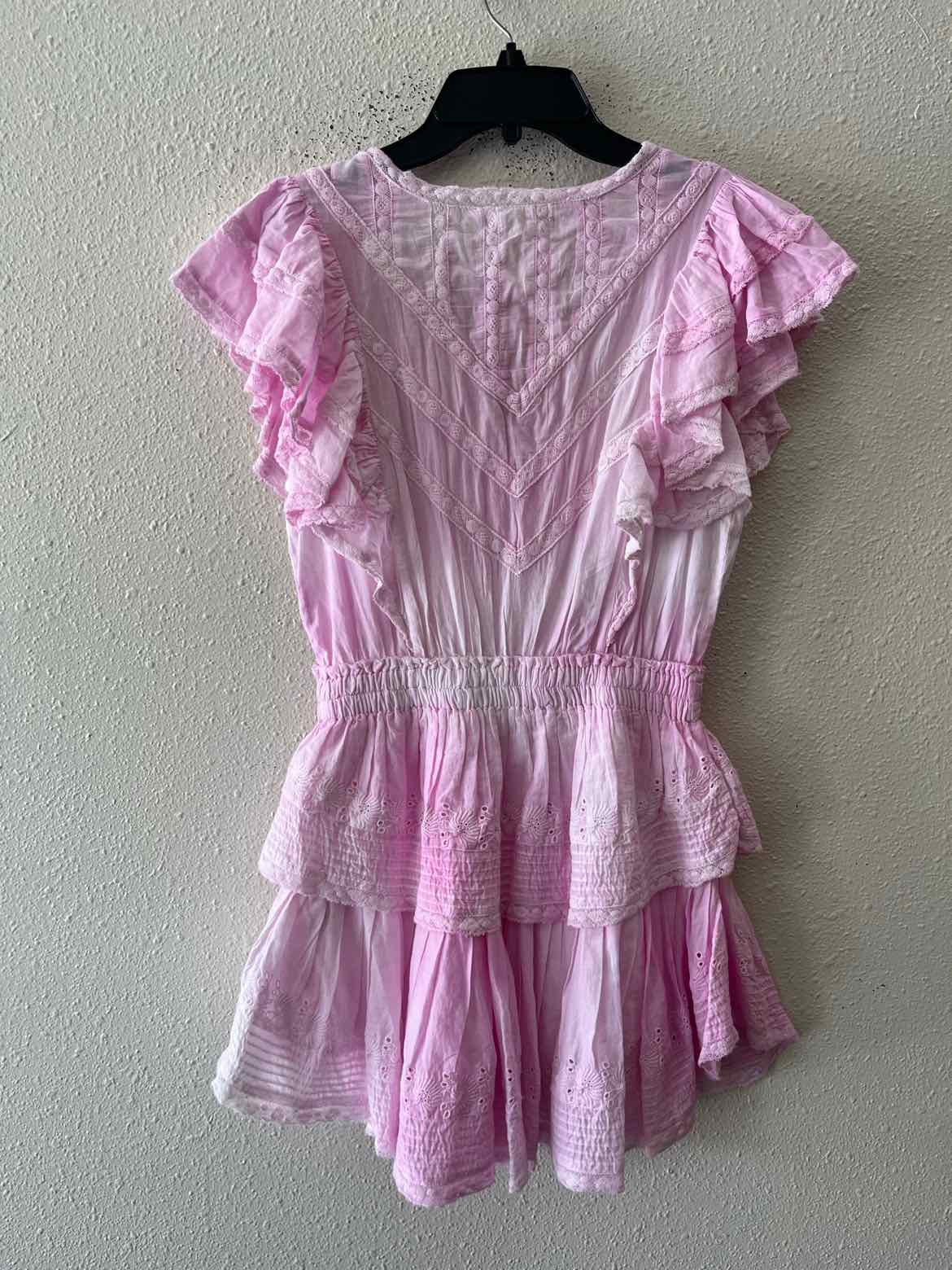 Love Shack Fancy Pink and White Size XS Dress