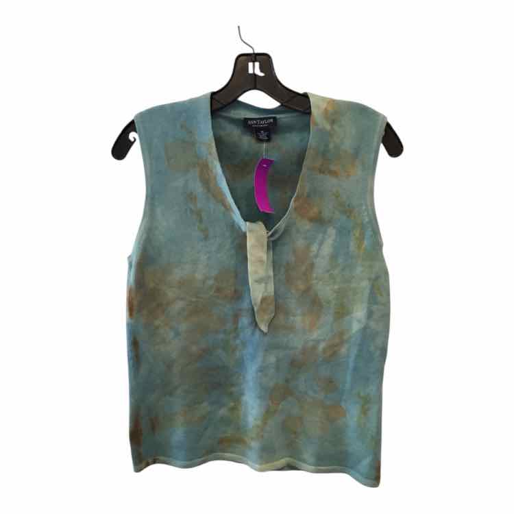 Ann Taylor Blue Multi Size M Shell