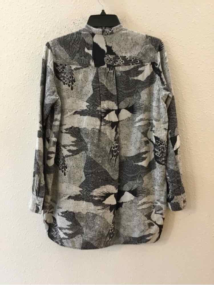 Billy Reid Black and Grey Size S Shirt