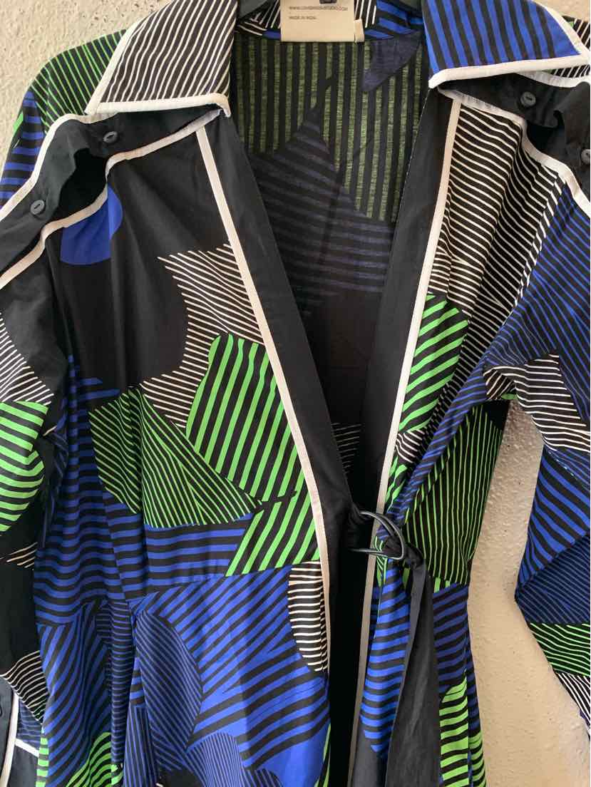 LOVEBIRDS Blue Multi Size M Dress
