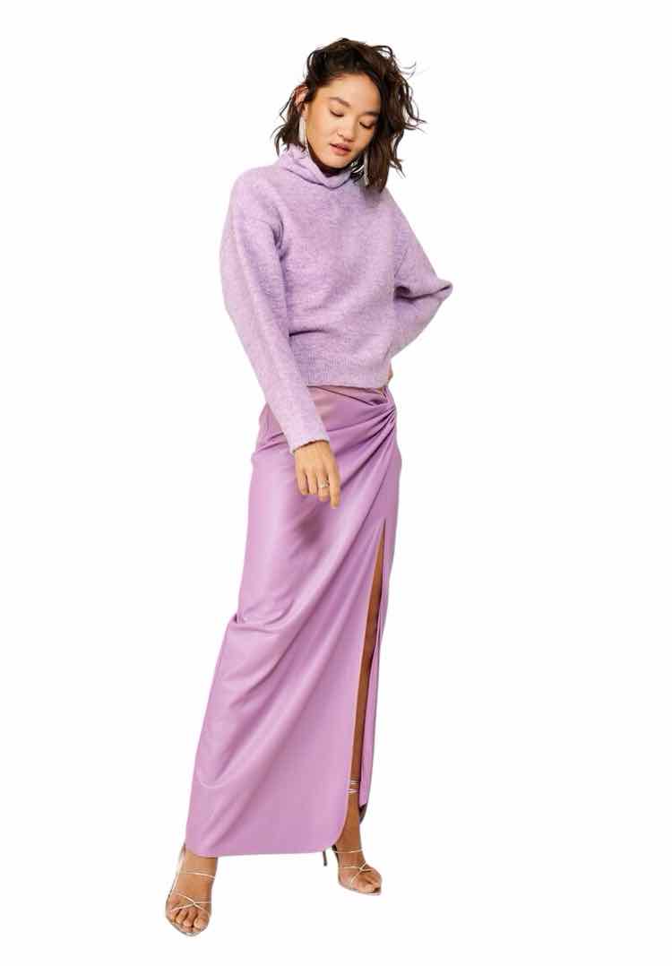 line and dot Purple Size XS Skirt