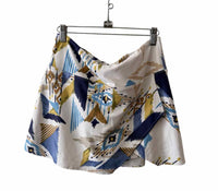 Savvi White Multi Size L Skort