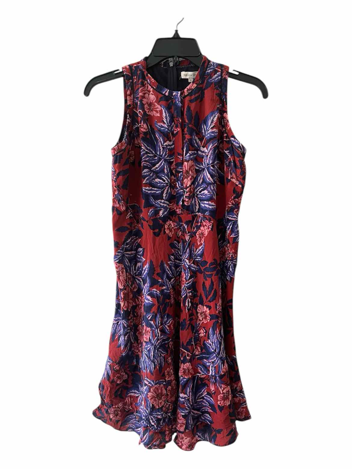 Rebecca Taylor Burgundy Multi Size 4 Dress