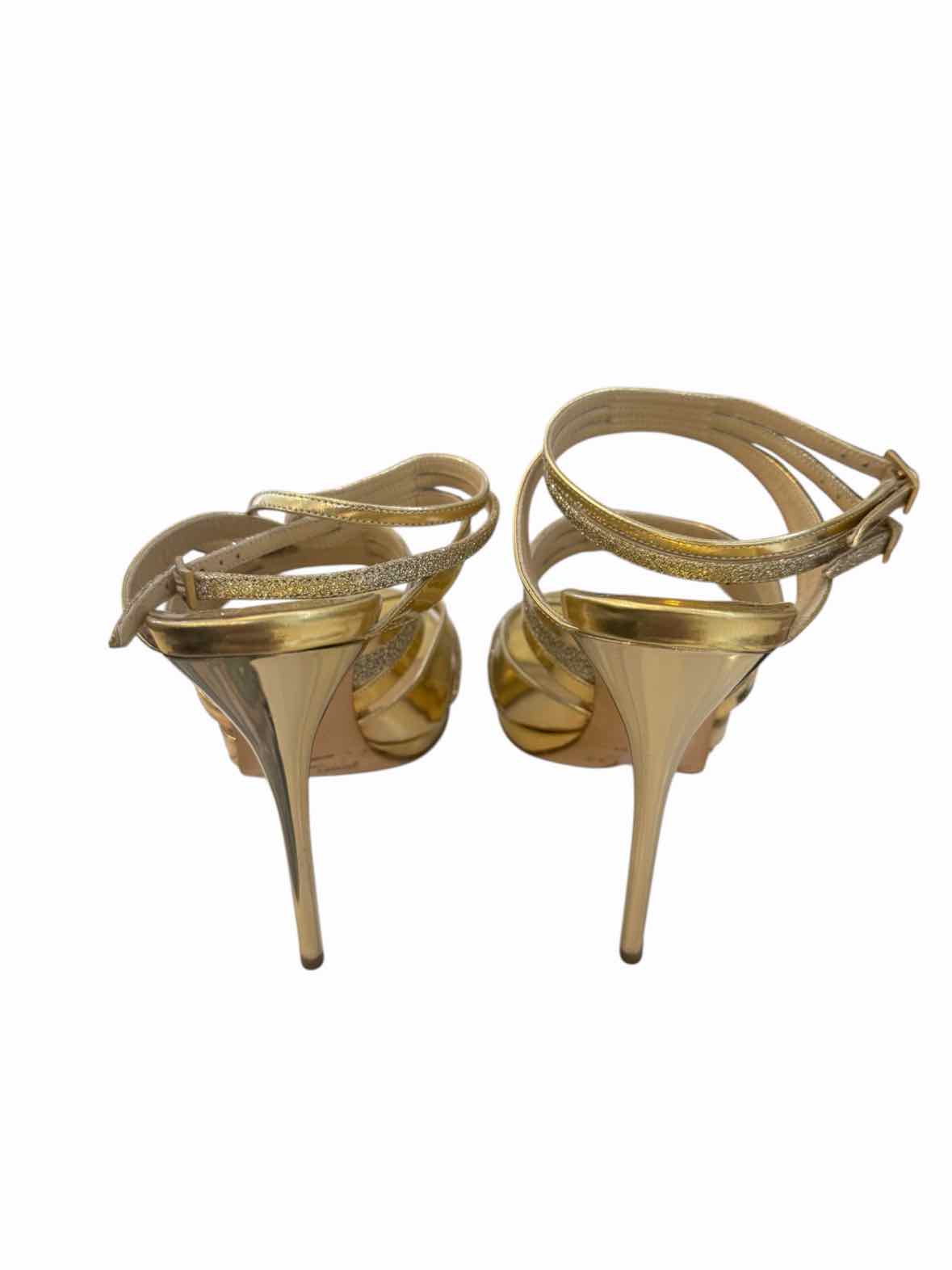 Jimmy Choo Gold and beige Size 38 Shoes
