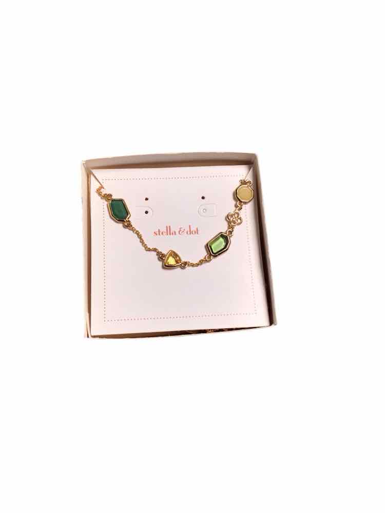 Stella & Dot Gold and Green Jewelry