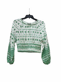 Maje White and Green Size 1 Shirt