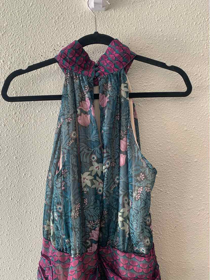 Eliatt Fuschia & Teal Size L Dress