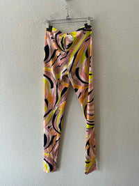 Emilio Pucci Orange Multi Size 38 Leggings