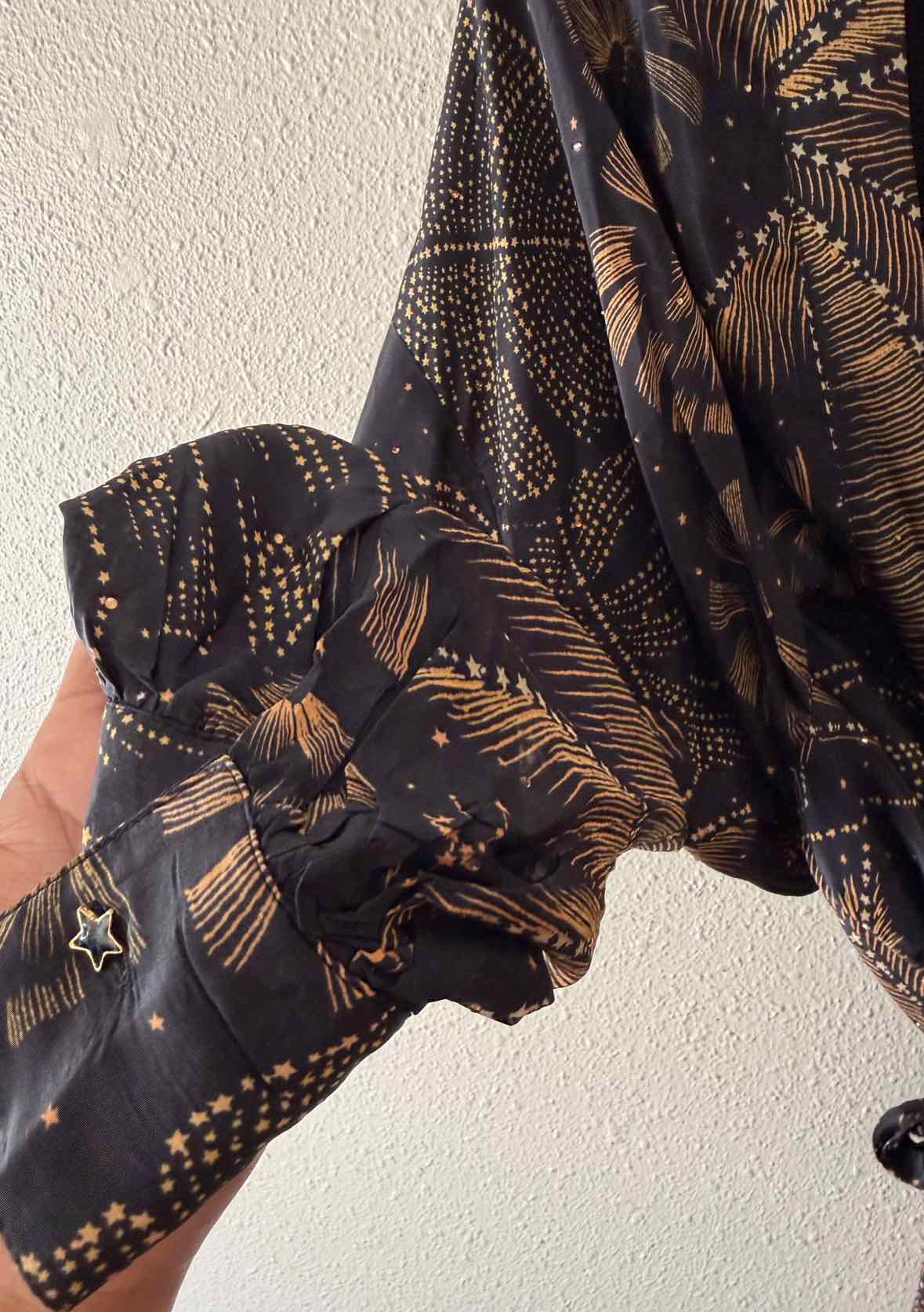 farm rio Navy and Gold Size S Dress