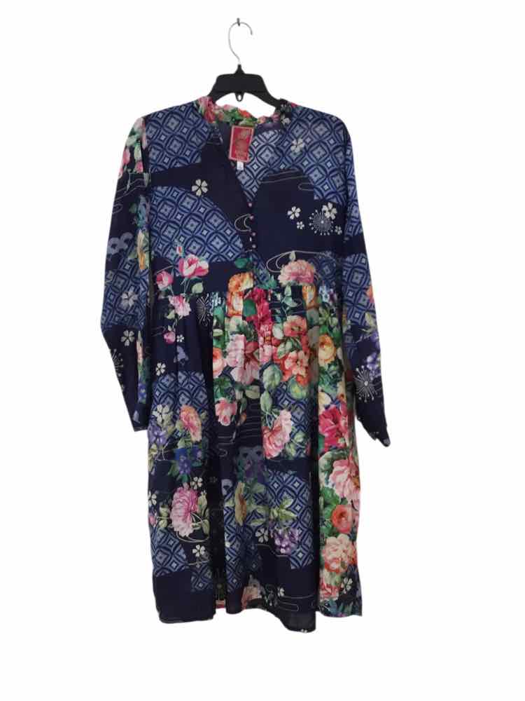 Johnny Was Blue & multi Size M Dress