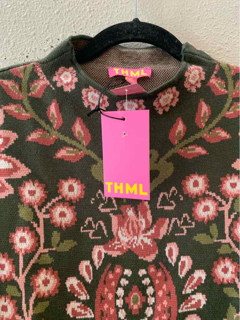 thml Green and Pink Size M Sweater