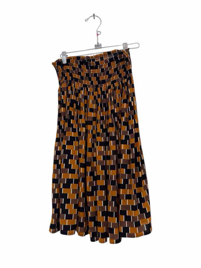 Prada Blue and Mustard Size 38 Skirt