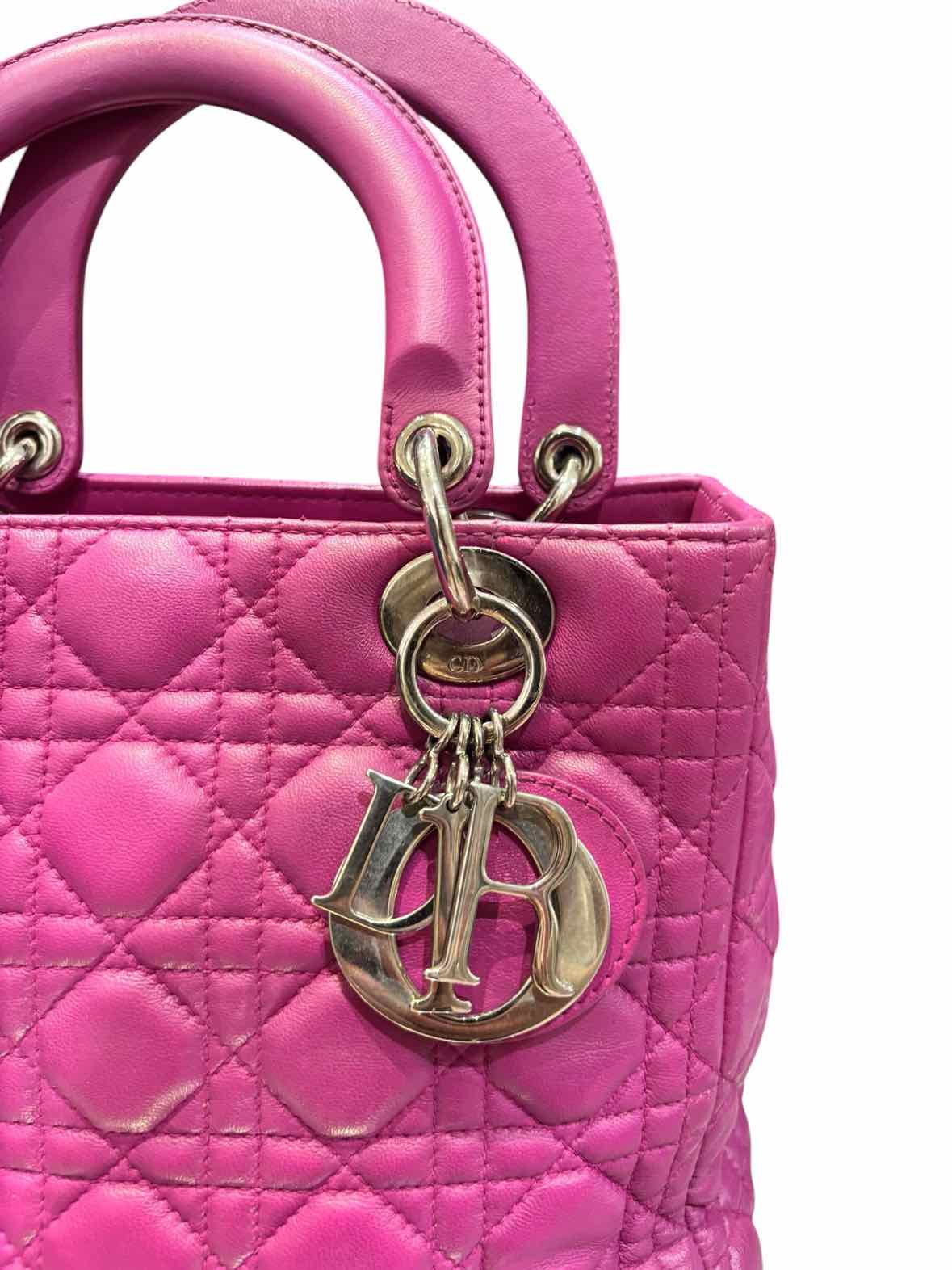 Dior Lady Dior Magenta Handbag