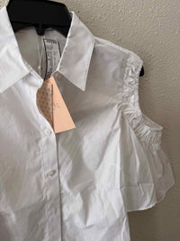 Pearl by Lela Rose White Size 6 Shirt