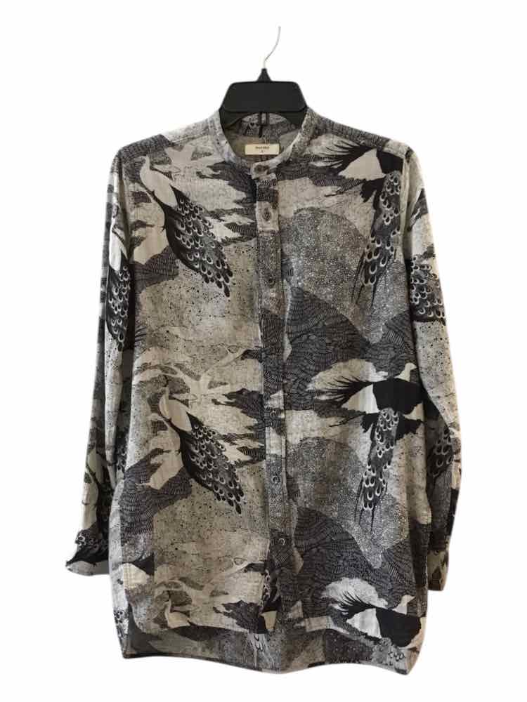Billy Reid Black and Grey Size S Shirt