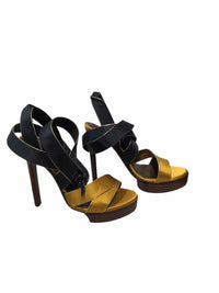 Lanvin Yellow Brown & Black Size 37 1/2 Shoes