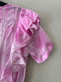 Love Shack Fancy Pink and White Size S Dress