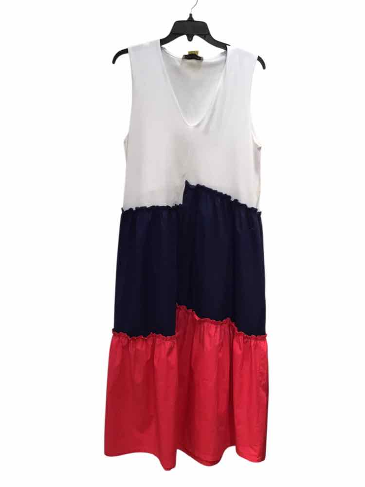 Purificacion Garcia white blue and pink Size L Dress