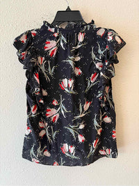 Rebecca Taylor Black Multi Size 8 Shirt