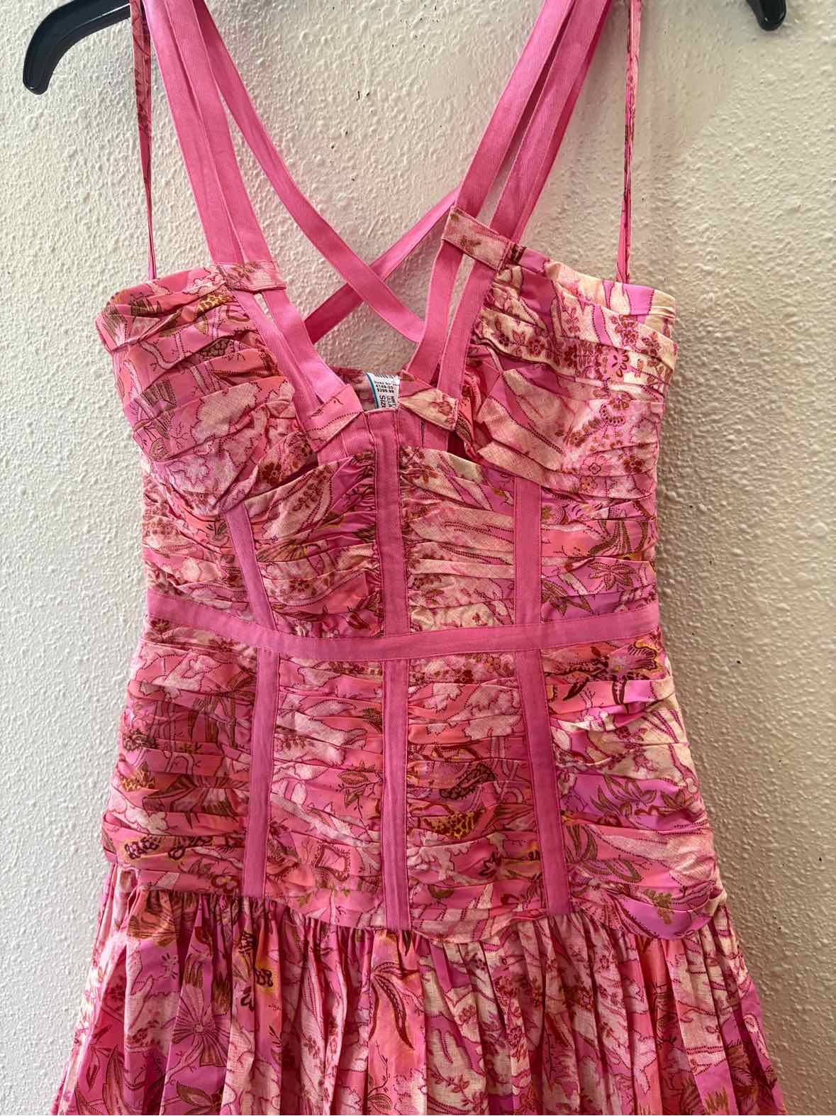 ULLA JOHNSON Pink and Cream Size 0 Dress