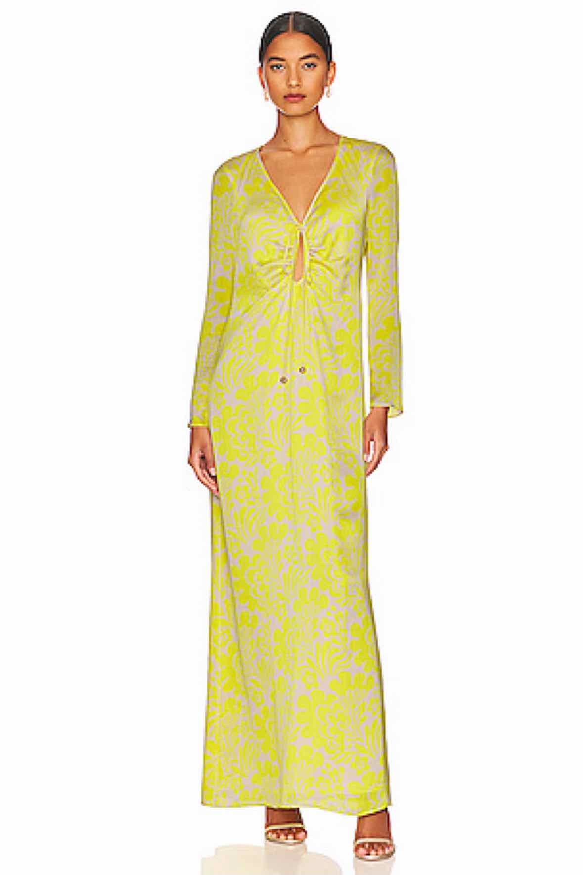 Alexis Yellow and Beige Size XS Dress – Swap Boutique