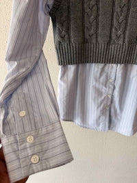 ASTR Blue and Grey Size XS Shirt