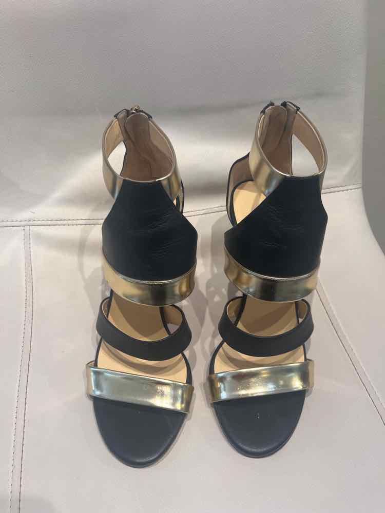 Jimmy Choo Black and Gold Size 38 1/2 Shoes