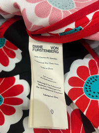 diane von furstenberg black and red multi Size 14 Dress