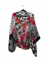 Ted Baker White and Pink Size One Size Shawl