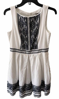 Taylor White and navy Size 8 Dress