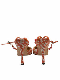 Manolo Blahnik White and Orange Size 38 Shoes