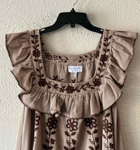 Mi Golondrina brown and white Size XS Dress
