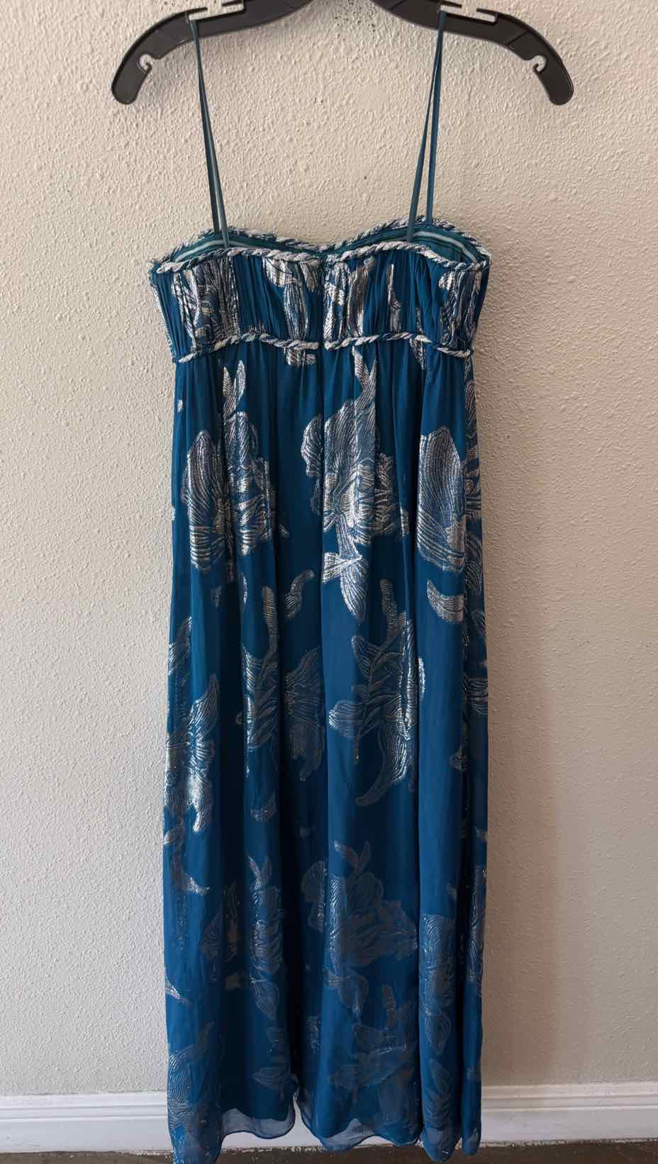 Aidan Mattox Teal and Silver Size 2 Gown/Evening Wear