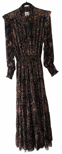 Misa Black Multi Size M Dress