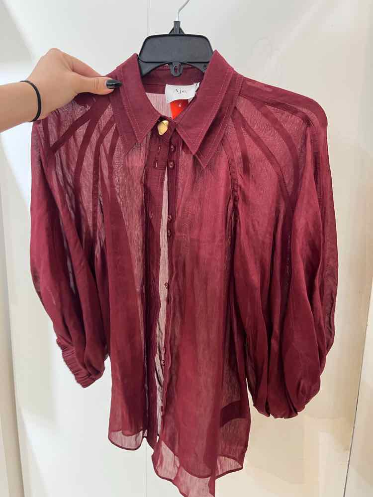 Aje. Burgandy Size AU8/US4 Shirt
