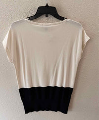 Ann Taylor White and black Size PM Sweater