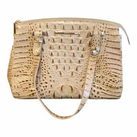 Brahmin Cream and Brown Handbag