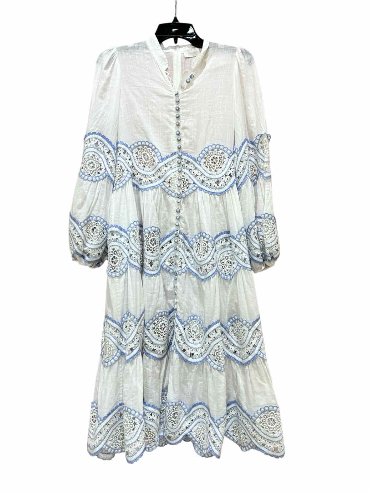 Zimmermann White and Blue Size 0 Dress