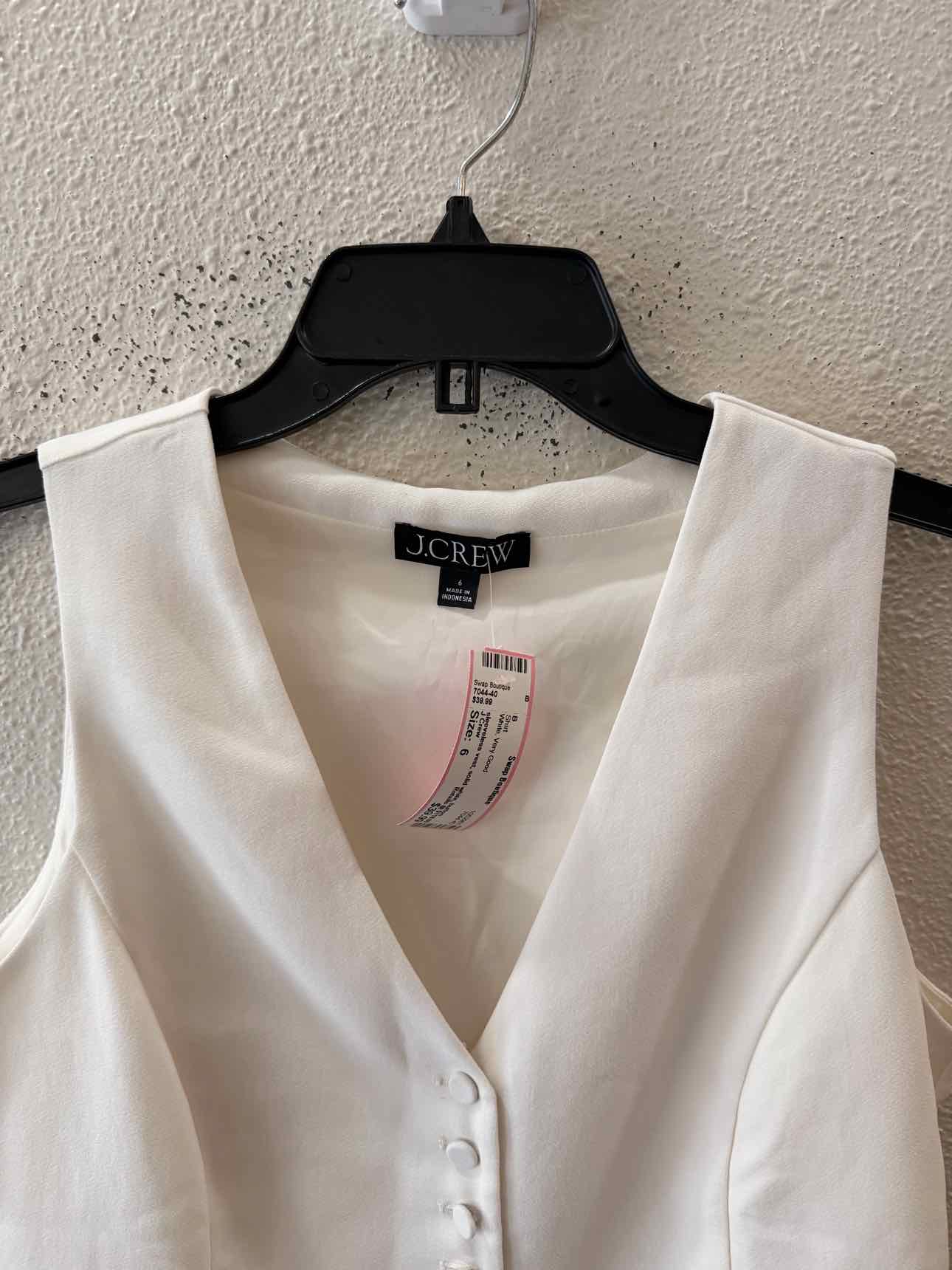 J Crew White Size 6 Shirt