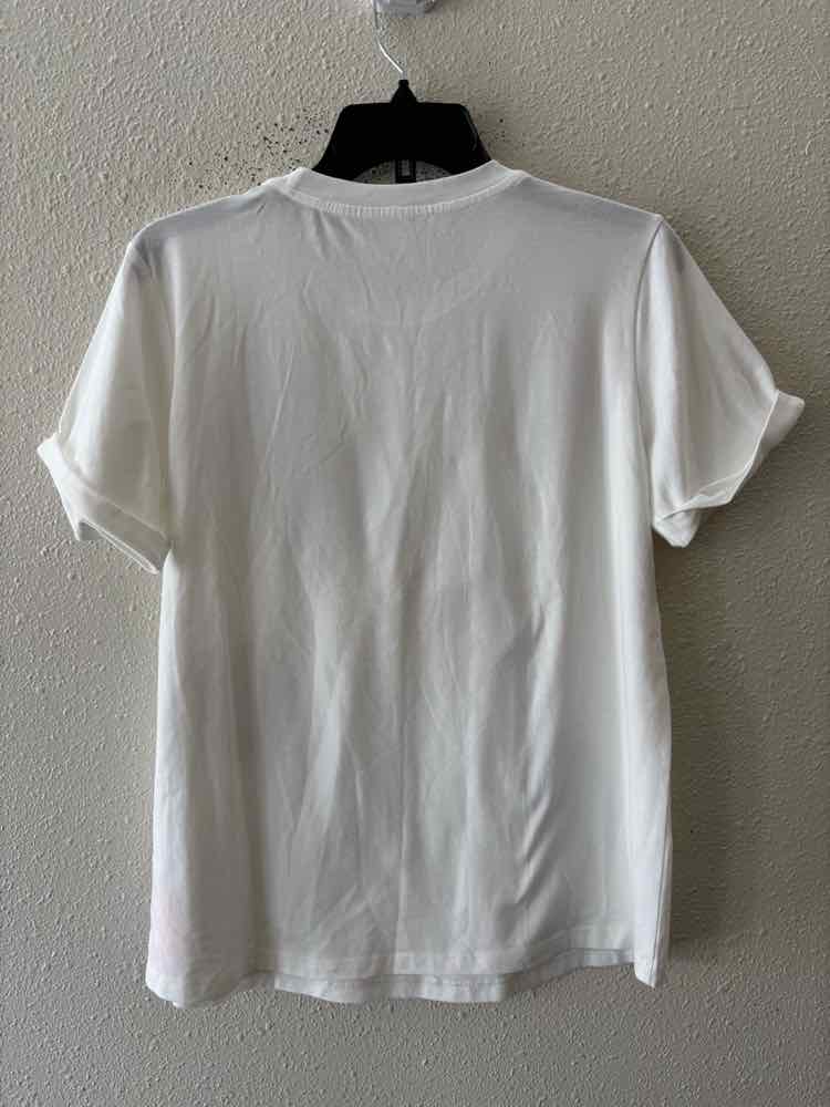 No Label White and Red Size S Shirt