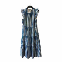 J Crew White and Blue Size M Dress