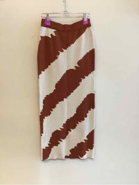blanc clothing Off White and Brown Size S Skirt