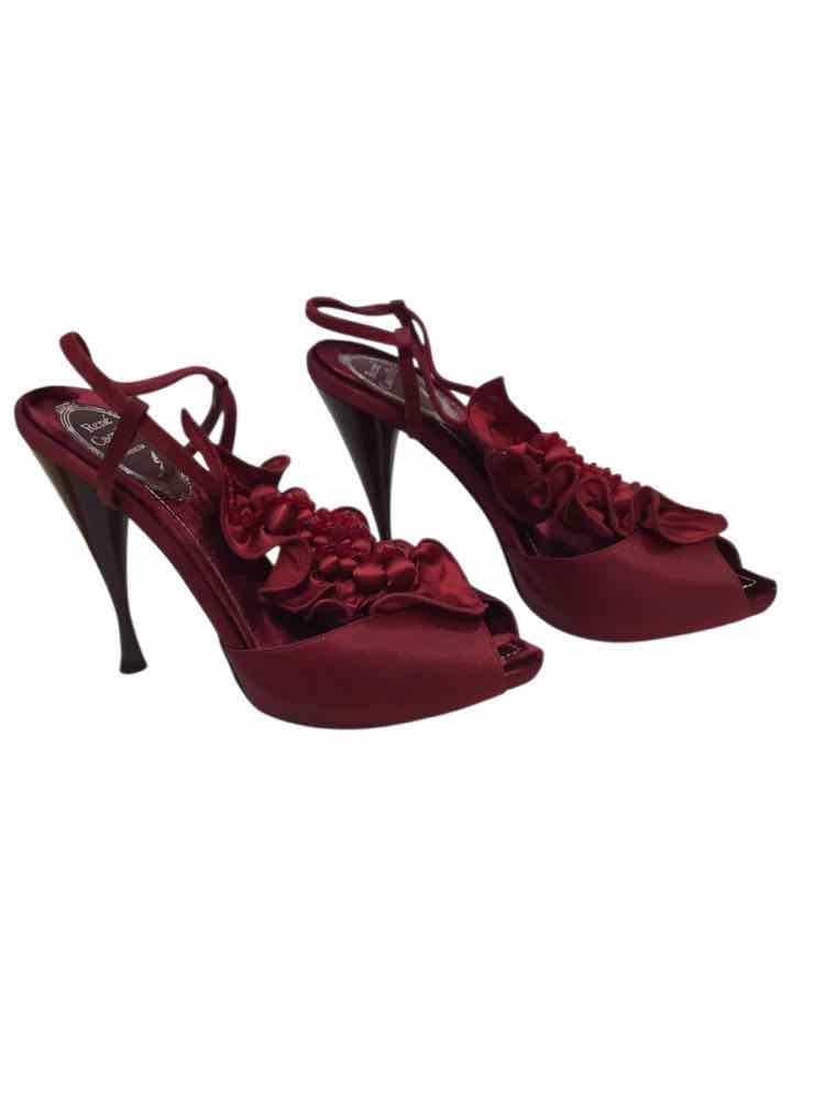 Rene Caovilla Burgandy Size 38 Shoes