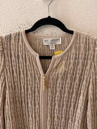 St John Collection by Marie Gray Beige and gold Size 12 Cardigan