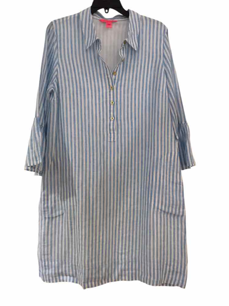 Lilly Pulitzer Blue and White Size 10 Dress