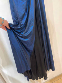 La Femme Metallic Blue Size 2 Dress