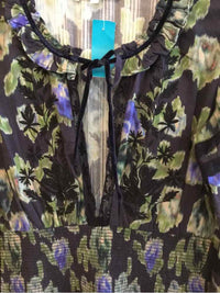 Love Shack Fancy Navy and Green Size S Dress