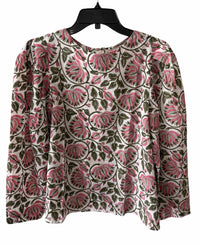 Mille Resort and Travel pink & green multi Size XS Shirt
