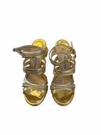 Jimmy Choo Gold and beige Size 38 Shoes