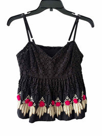 LeifsDottir Black Multi Size 8 Tank Top